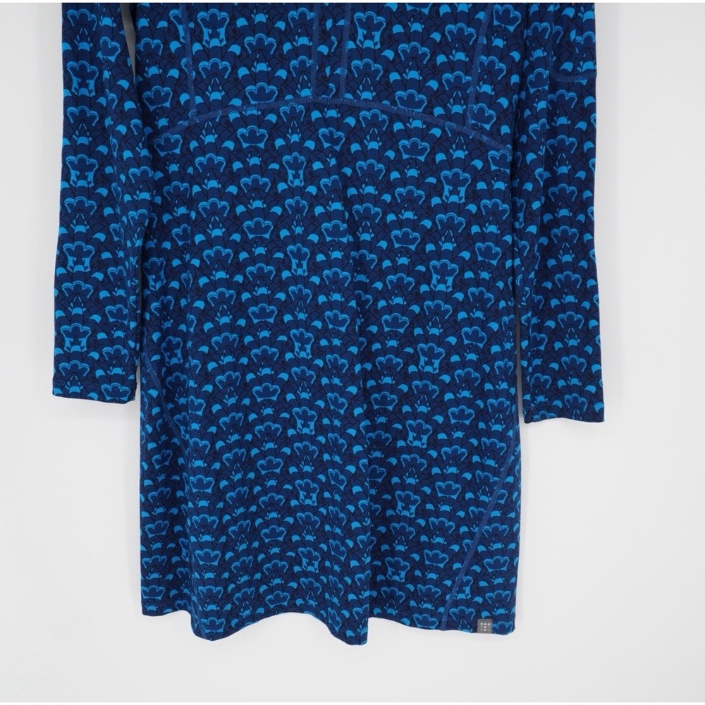 Title Nine Dream Getaway Long Sleeve Dress Venetian Blue Print Small Activewear - Picture 7 of 11